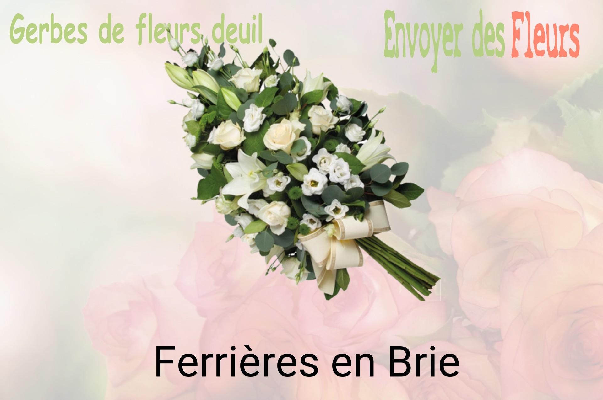 Gerbe de fleurs de deuil livrée à Ferrières-en-Brie